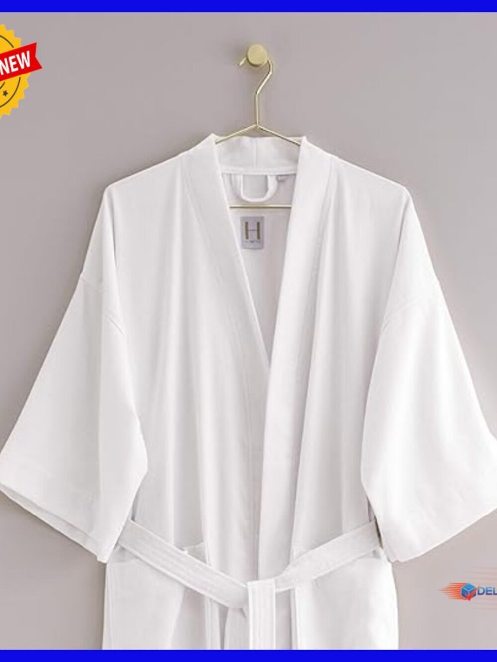 Lightweight Cotton Pique Kimono Robe Hotel Luxury Bathrobe